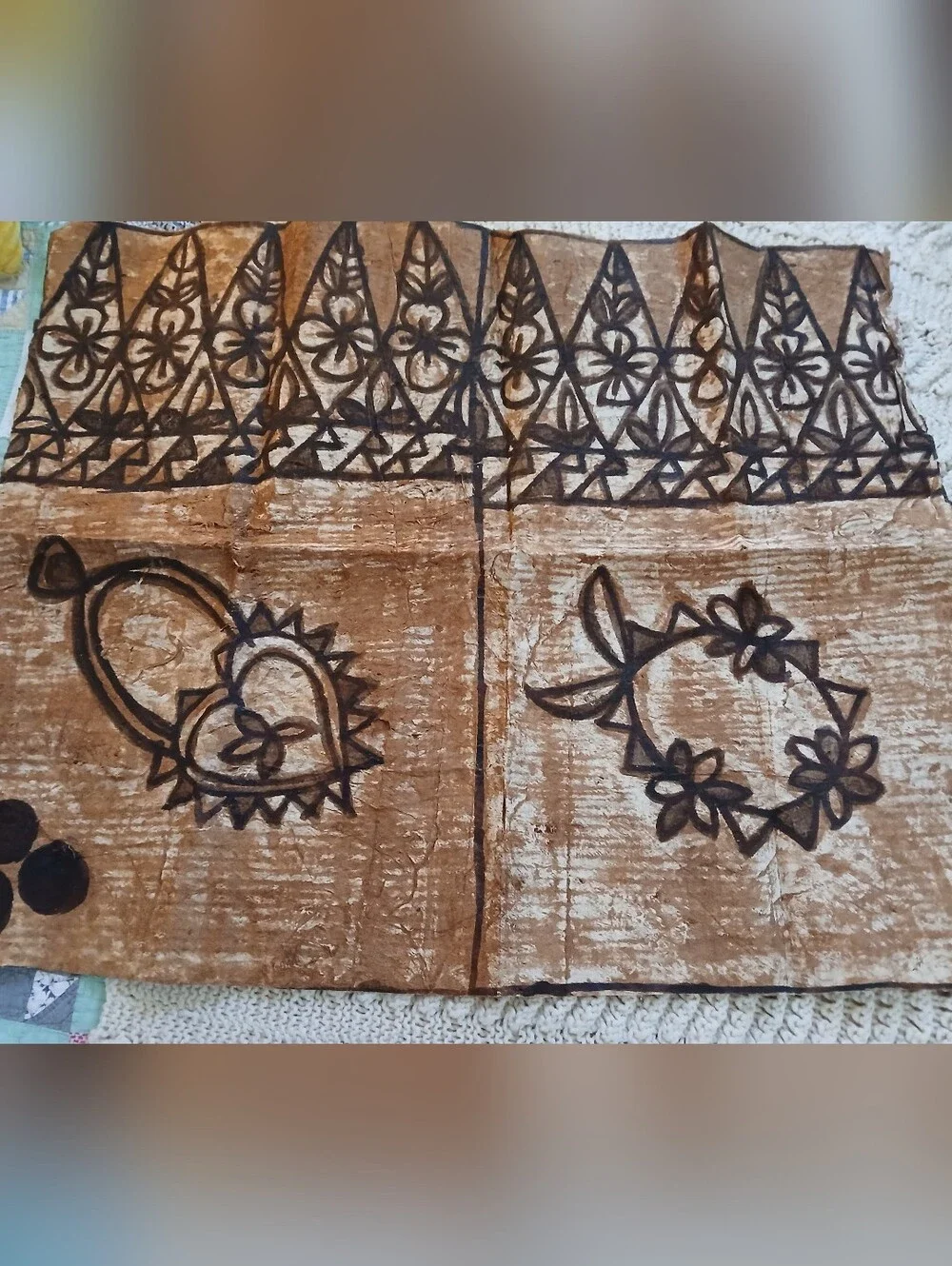 Authentic Vintage Tongan Tapa Cloth 1960's Vintage 36